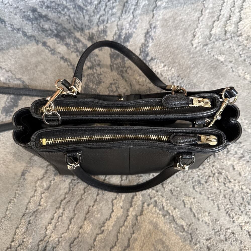 Coach Crossgrain Leather Mini Christie Carryall Satchel F36704 Black - Picture 5 of 11